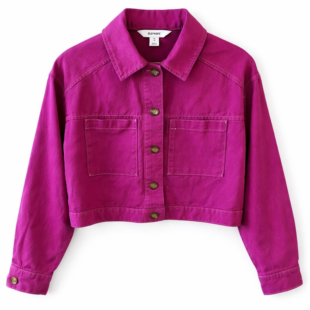 Old Navy Women's Fuchsia Jean Jacket